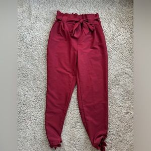 Grace Karin Paperbag Pants with Bow Bottom Tie